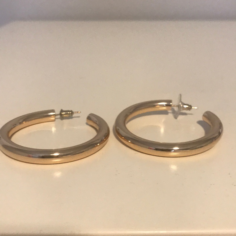 Chunky gold hoops